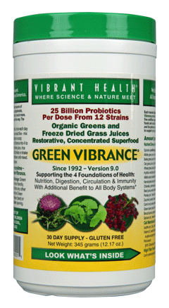 All Day Energy Green Vibrance, The Greatest Food on Earth, an industry leader since 1992..